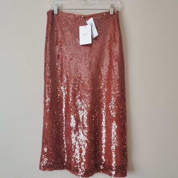 A.L.C. Reese Sequin Midi Skirt Size 0 NWT - Picture 6 of 12